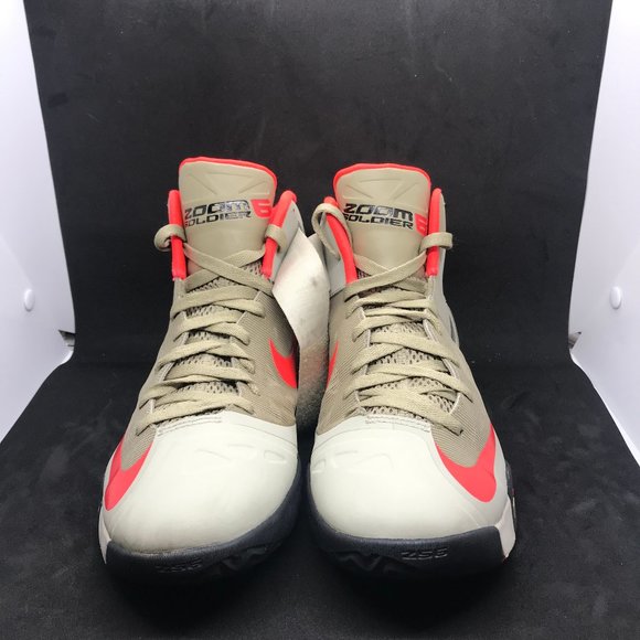 Nike Zoom LeBron James Soldier VI 6 Men's Sz 9.5  Crimson/Beige Shoes 525015-010 - Picture 6 of 12
